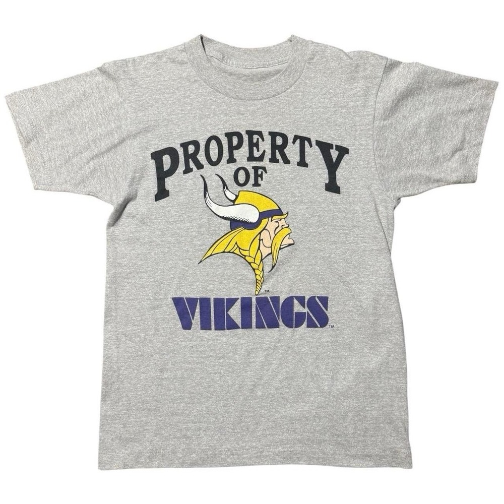 1990s Vintage Minnesota Vikings NFL Football Single Stitch Cotton T-shirt Medium